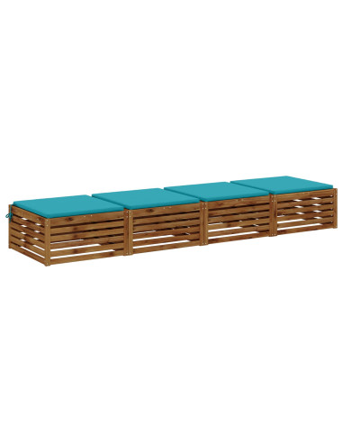 Cuscini per Sedia in 4 Pezzi SOEST 4 pz 100% Poliestere