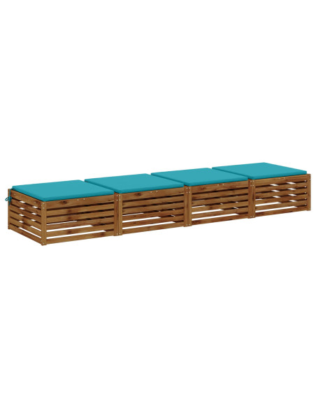 Cuscini per Sedia in 4 Pezzi SOEST 4 pz 100% Poliestere