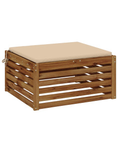 Cuscino per Sedia in Unico Pezzo SOEST 100% Poliestere Crema 2