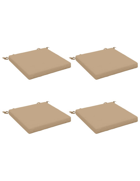 Cuscini per Sedia in 4 Pezzi SOEST 4 pz 100% Poliestere Sabbia