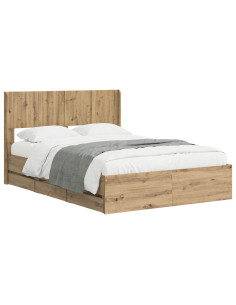 Struttura del letto con stoccaggio e testata Artisan Oak