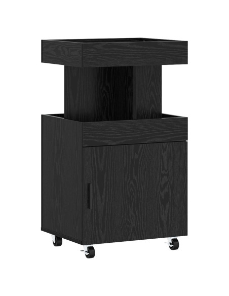 Carrello da Bar Rovere Nero 50 x 41 x 89 cm