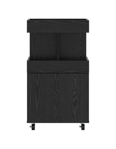 Carrello da Bar Rovere Nero 50 x 41 x 89 cm