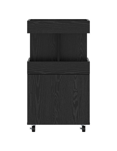 Carrello da Bar Rovere Nero 50 x 41 x 89 cm