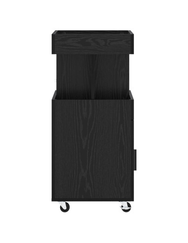 Carrello da Bar Rovere Nero 50 x 41 x 89 cm