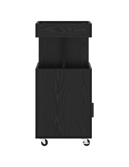 Carrello da Bar Rovere Nero 50 x 41 x 89 cm