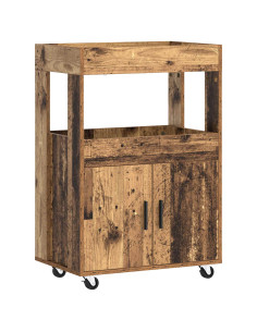 Carrello da Bar Legno di quercia 60 x 39.5 x 89 cm 2