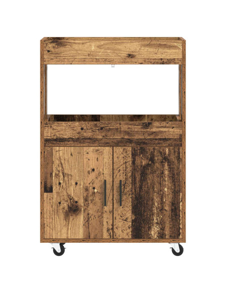 Carrello da Bar Legno di quercia 60 x 39.5 x 89 cm
