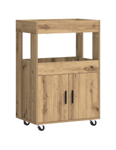 Carrello da Bar Rovere Artigianale 60 x 39.5 x 89 cm 2