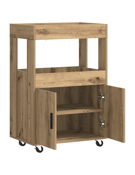 Carrello da Bar Rovere Artigianale 60 x 39.5 x 89 cm