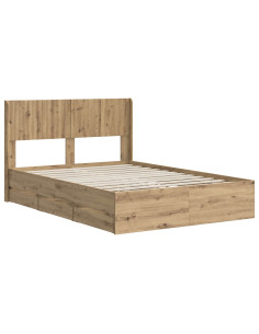 Struttura del letto con stoccaggio e testata Artisan Oak 2