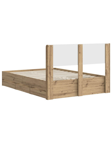 Struttura del letto con stoccaggio e testata Artisan Oak