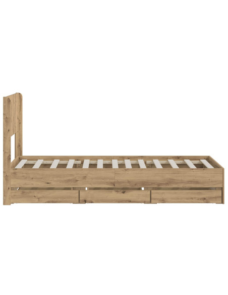 Struttura del letto con stoccaggio e testata Artisan Oak