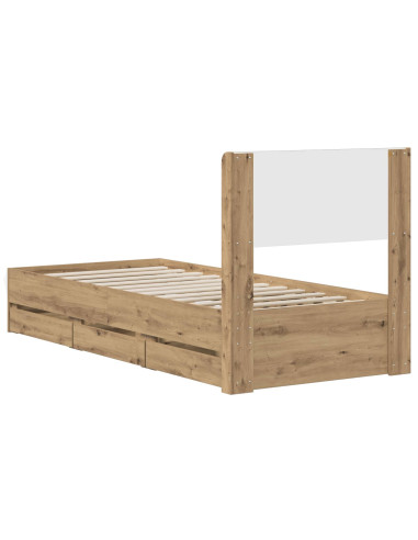 Struttura del letto con stoccaggio e testata Artisan Oak