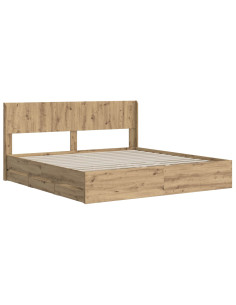 Struttura del letto con stoccaggio e testata Artisan Oak 2