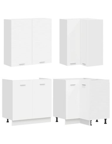 Unità Cucina LYON 8 pcs Bianco Legno ingegnerizzato