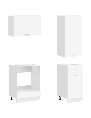 Unità Cucina LYON 8 pcs Bianco Legno ingegnerizzato