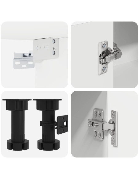 Unità Cucina LYON 8 pcs Bianco Legno ingegnerizzato