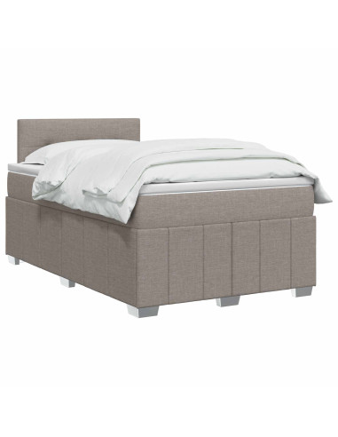 Letto box spring con materasso Tortora 120 x 190 cm Tessuto