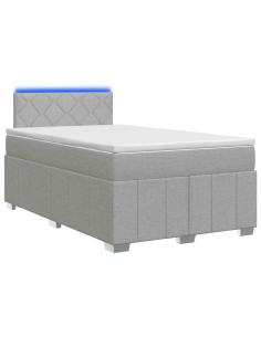 Letto box spring con materasso Grigio Chiaro 120 x 200 cm 2