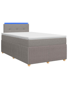 Letto box spring con materasso Tortora 120 x 200 cm Tessuto 2