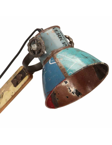 Lampada Scrivania Industriale Rotonda Multicolore 23x18x95 E27