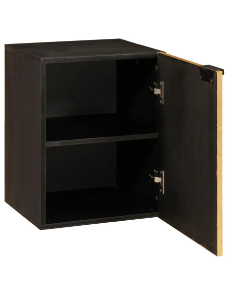 Mobile da Bagno con lo scaffale Nero e Oro 38 x 33 x 48 cm