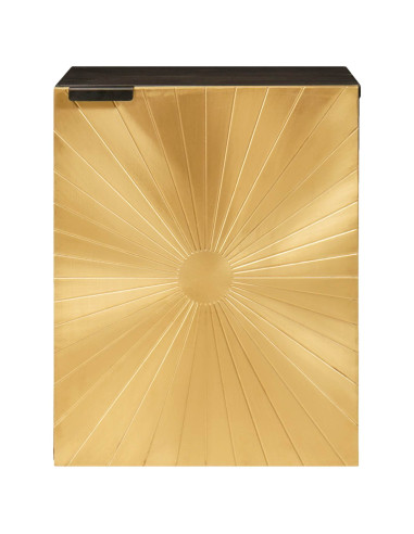 Mobile da Bagno con lo scaffale Nero e Oro 38 x 33 x 48 cm