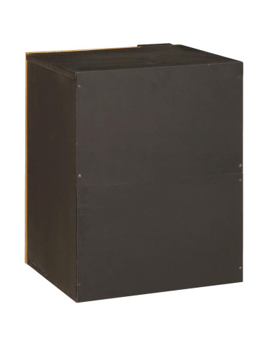 Mobile da Bagno con lo scaffale Nero e Oro 38 x 33 x 48 cm