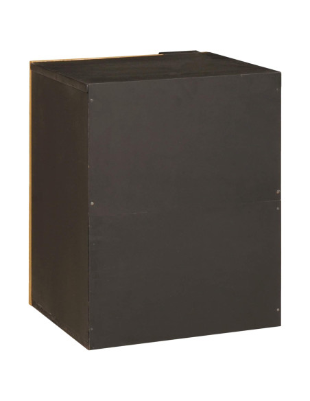 Mobile da Bagno con lo scaffale Nero e Oro 38 x 33 x 48 cm