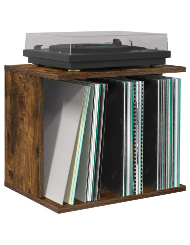 Storage per dischi in vinile Rovere Fumo 42 x 33 x 36 cm
