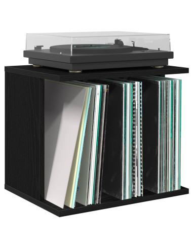 Storage per dischi in vinile Rovere Nero 42 x 33 x 36 cm