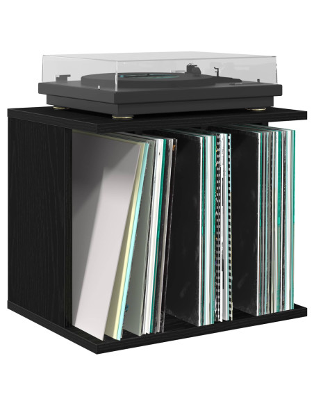 Storage per dischi in vinile Rovere Nero 42 x 33 x 36 cm