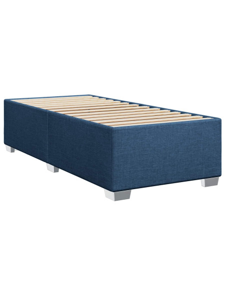 Letto box spring con materasso Blu 90 x 200 cm Tessuto