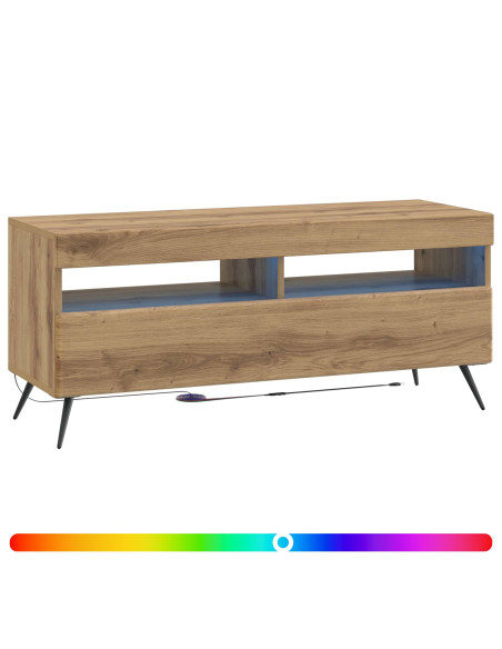 Mobile TV LED Rovere Artigianale Legno ingegnerizzato