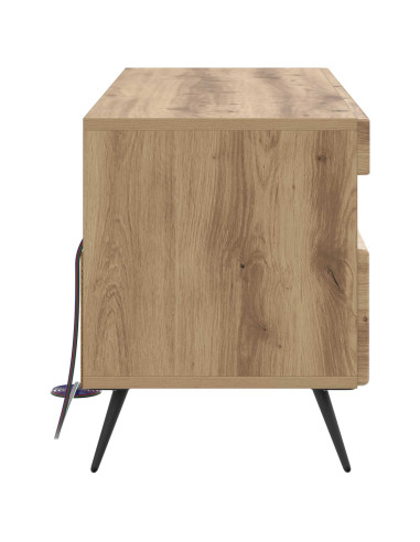 Mobile TV LED Rovere Artigianale Legno ingegnerizzato
