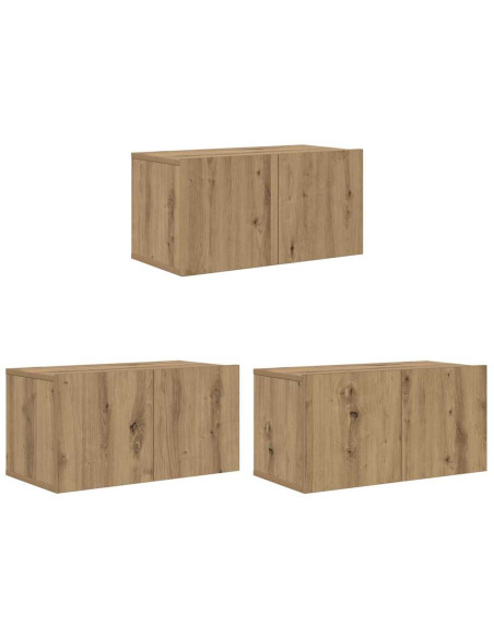 Set mobile TV 3 pcs Marrone 60 x 30 x 30 cm Legno multistrato