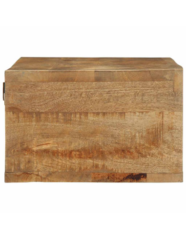 Mobile TV a Parete 100x30x19 cm Legno Grezzo Massello di Mango