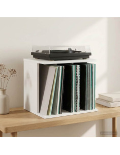 Storage per dischi in vinile Bianco 42 x 33 x 36 cm