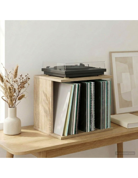 Storage per dischi in vinile Rovere Sonoma 42 x 33 x 36 cm