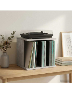 Storage per dischi in vinile Grigio Cemento 42 x 33 x 36 cm