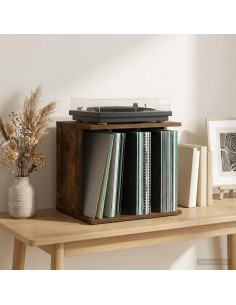 Storage per dischi in vinile Rovere Fumo 42 x 33 x 36 cm
