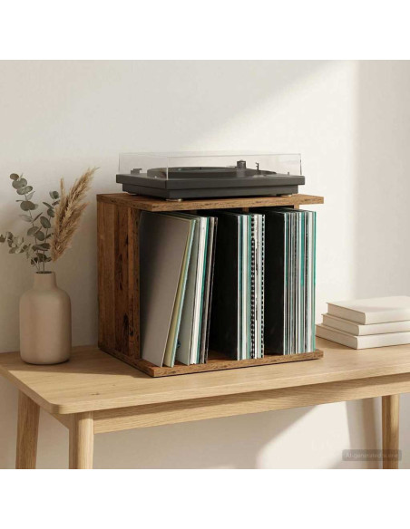 Storage per dischi in vinile Legno antico 42 x 33 x 36 cm