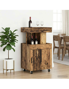 Carrello da Bar Legno di quercia 50 x 41 x 89 cm