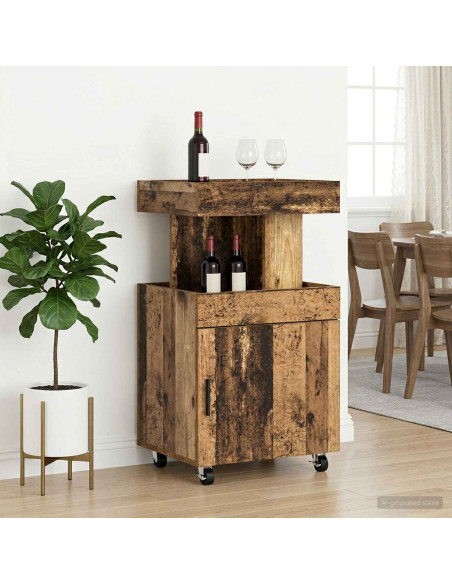 Carrello da Bar Legno di quercia 50 x 41 x 89 cm