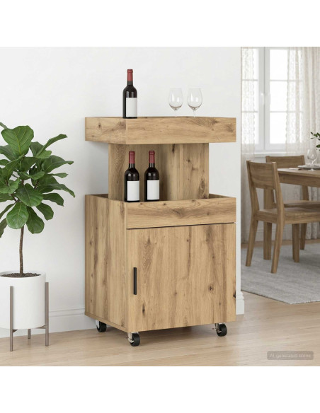Carrello da Bar Rovere Artigianale 50 x 41 x 89 cm