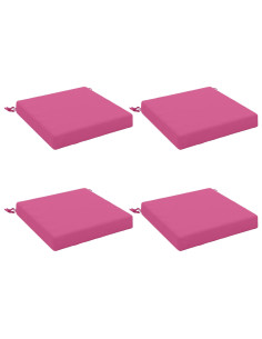 Cuscini per Sedia in 4 Pezzi SOEST 4 pz 100% Poliestere Rosa