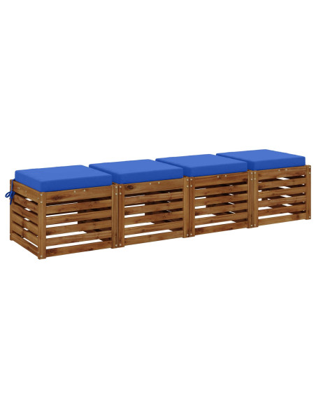 Cuscini per Sedia in 4 Pezzi SOEST 4 pz 100% Poliestere
