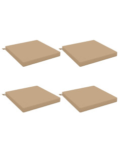 Cuscini per Sedia in 4 Pezzi SOEST 4 pz 100% Poliestere Sabbia