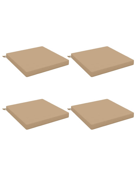 Cuscini per Sedia in 4 Pezzi SOEST 4 pz 100% Poliestere Sabbia